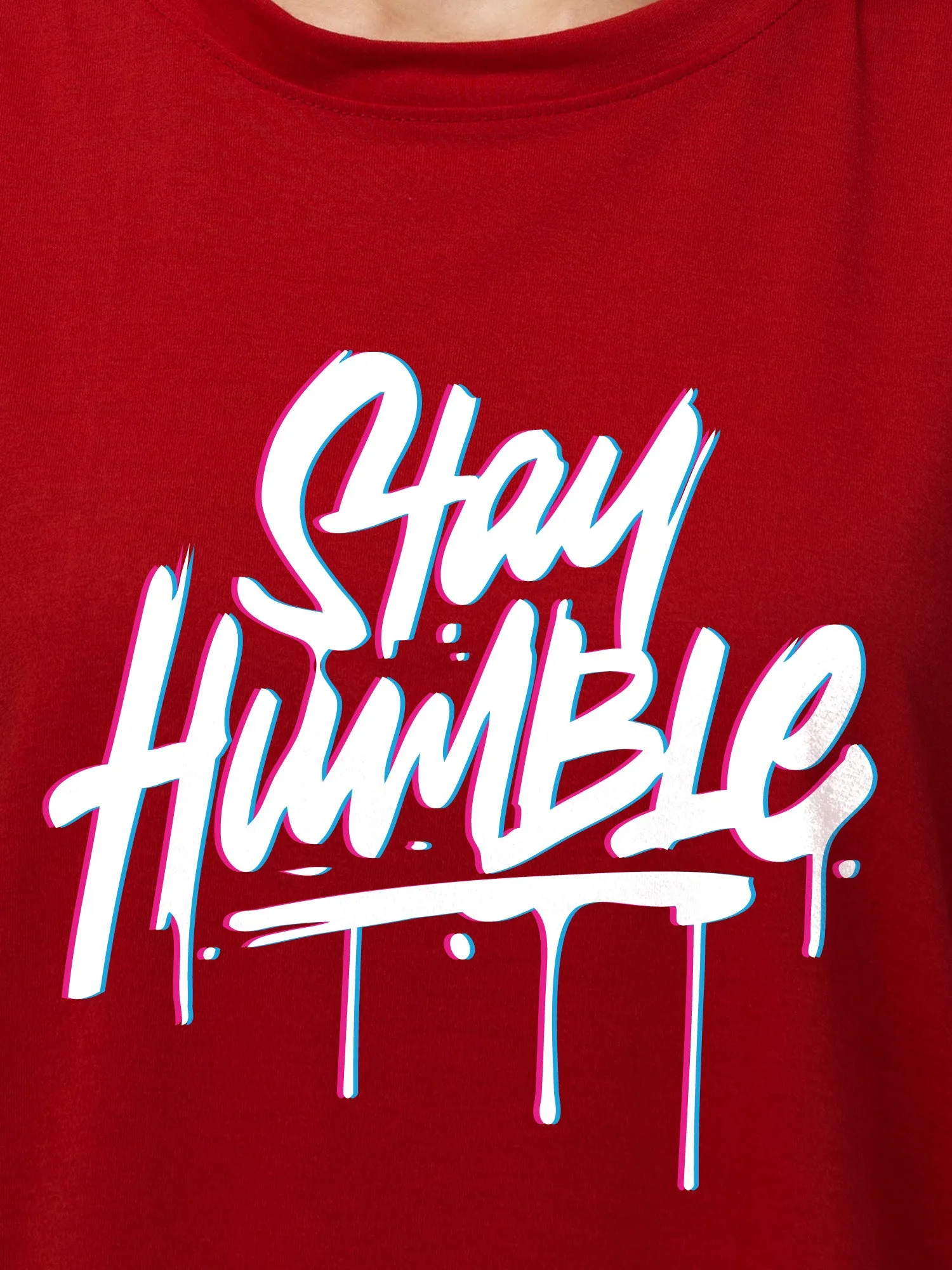 Stay Humble Cotton Mens T Shirt and Shorts Combo Set (Plus Size)