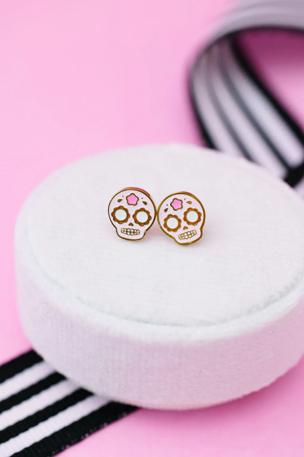 Sugar Skull Stud Earrings