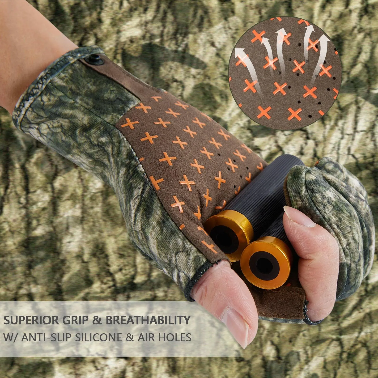 Unisex Fingerless Fleece Liner Hunting Gloves HG06
