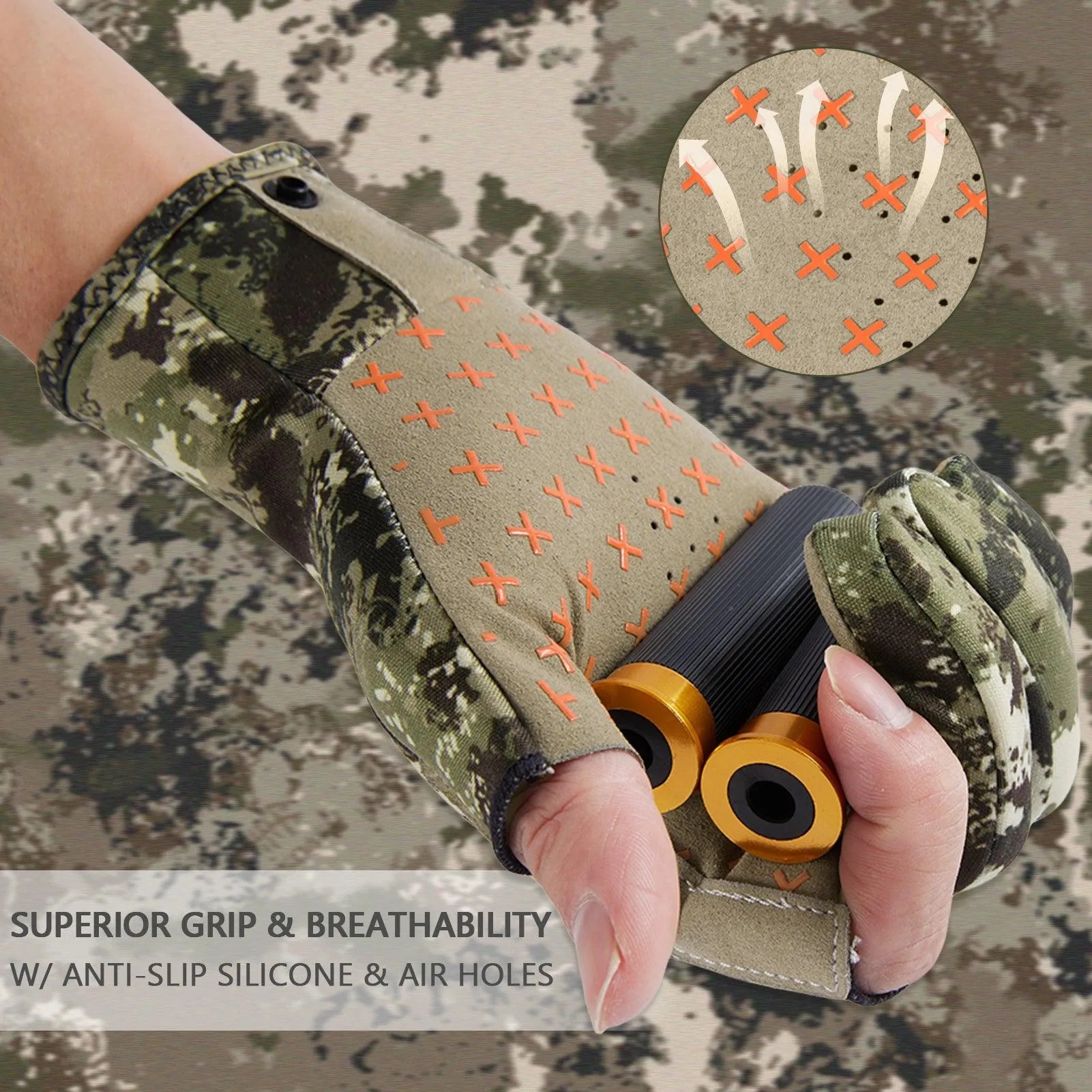 Unisex Fingerless Fleece Liner Hunting Gloves HG06