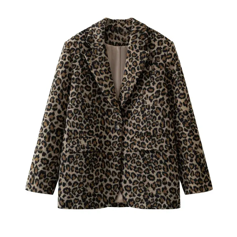Vintage Leopard Faux Fur Coat