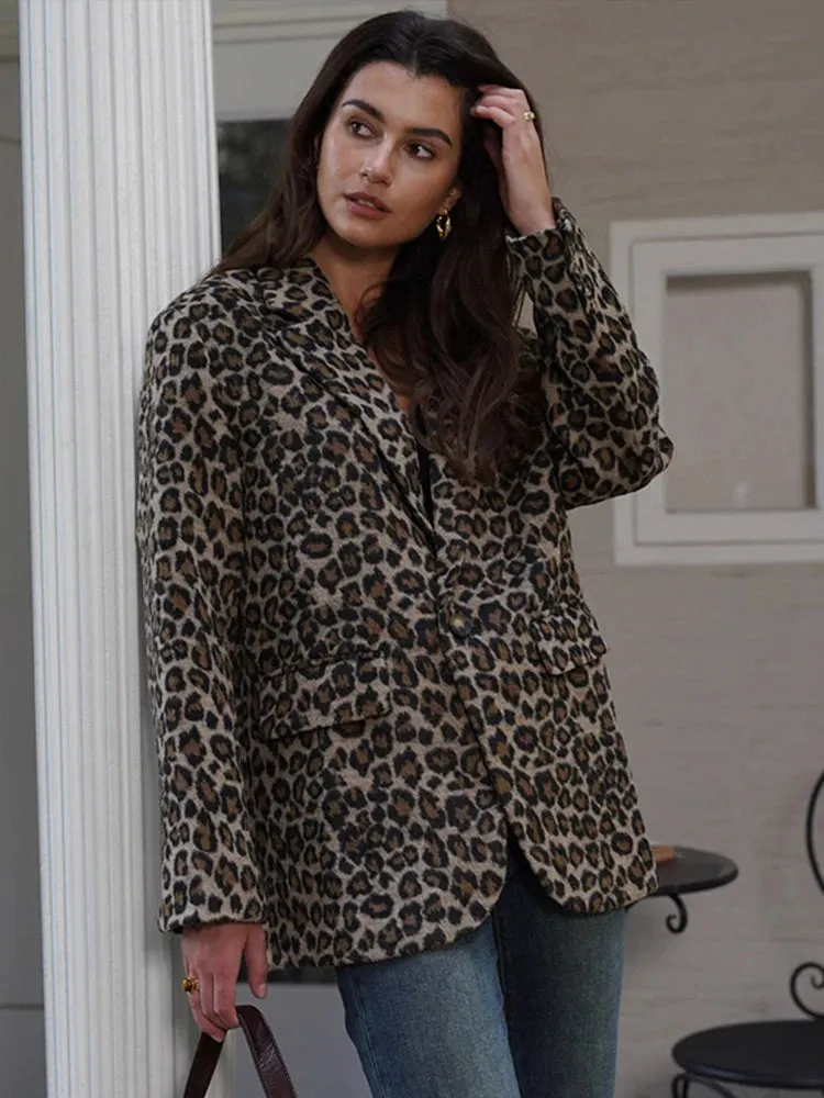 Vintage Leopard Faux Fur Coat