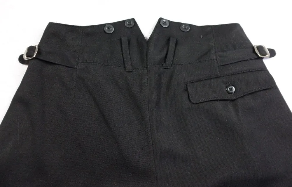 WW2 German Elite M32 Black Gabardine Breeches Dress Pants