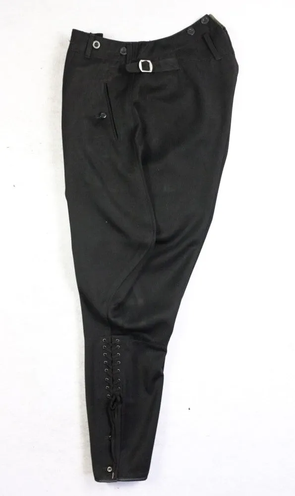 WW2 German Elite M32 Black Gabardine Breeches Dress Pants