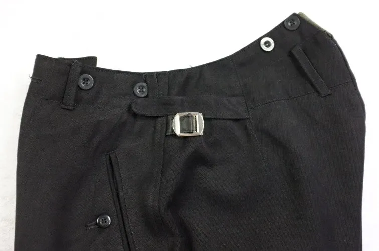 WW2 German Elite M32 Black Gabardine Breeches Dress Pants