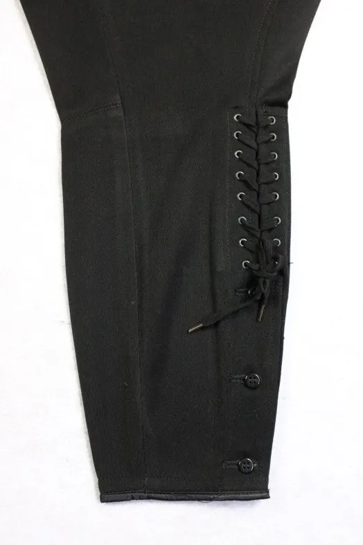 WW2 German Elite M32 Black Gabardine Breeches Dress Pants