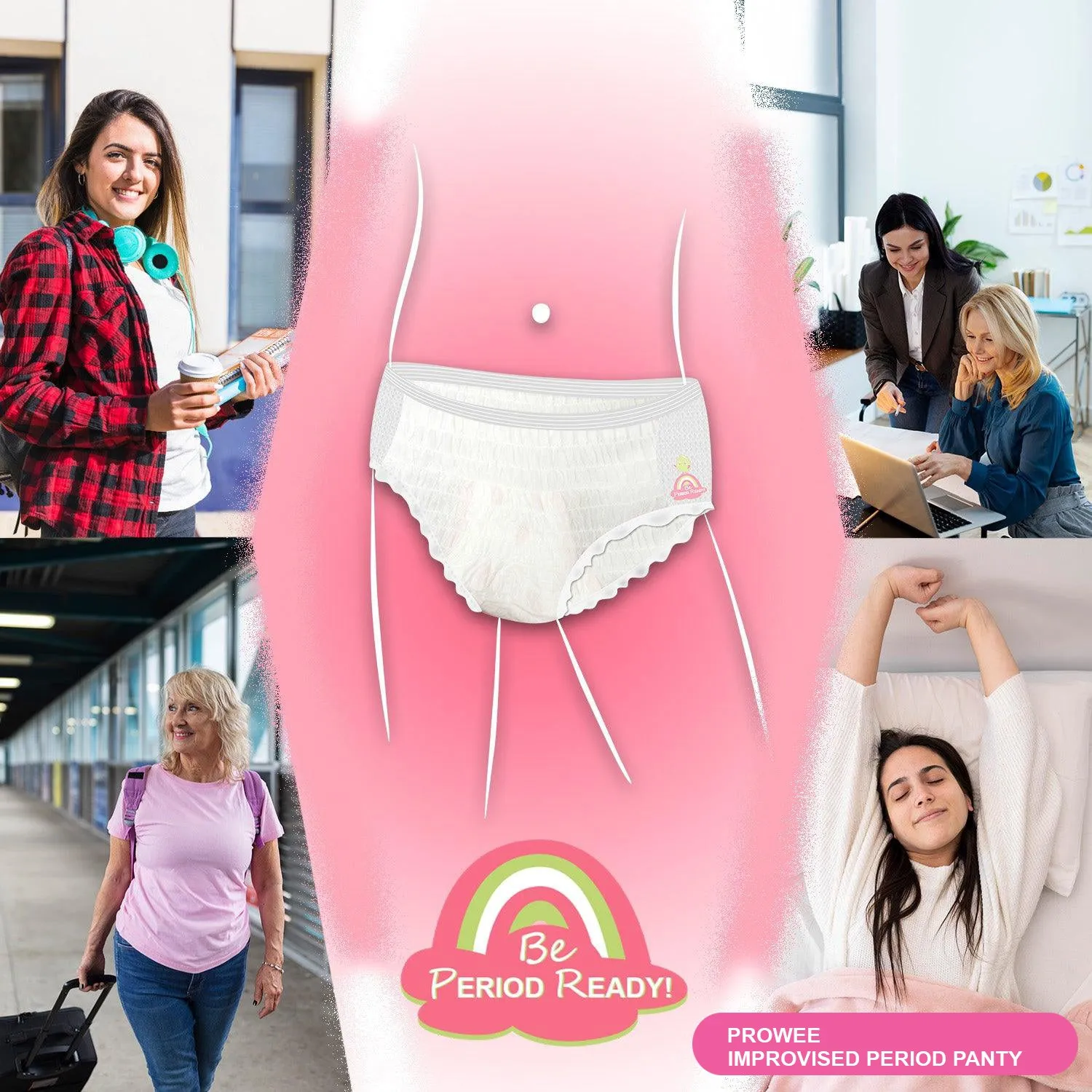 XL Size Improvised Period Panty-Panties designed for Heavy Flow,360 Degree Coverage with Leak Guard and Ultra-Absorbent Core, All night protection from heavy flow. PROWEE- Improvised Period Panty